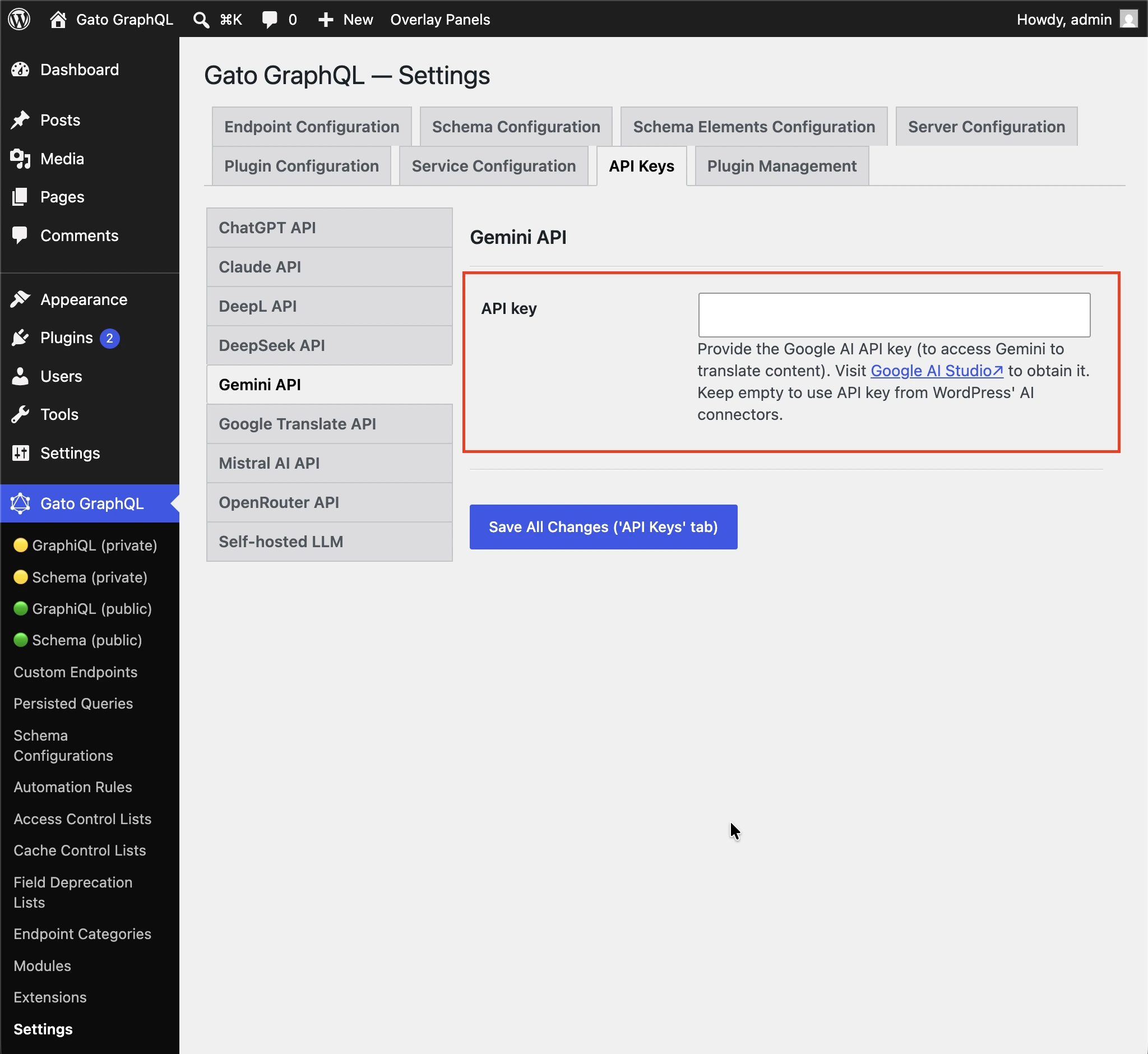 De API-sleutel van Google instellen