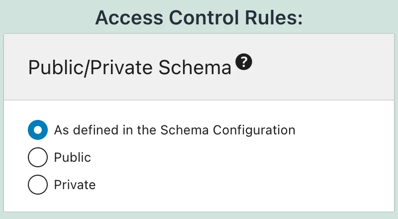 Individuele publieke/private schemamodus