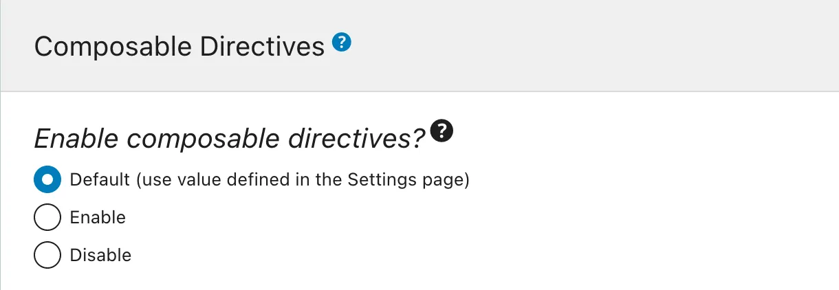Composable Directives in de Schema Configuration