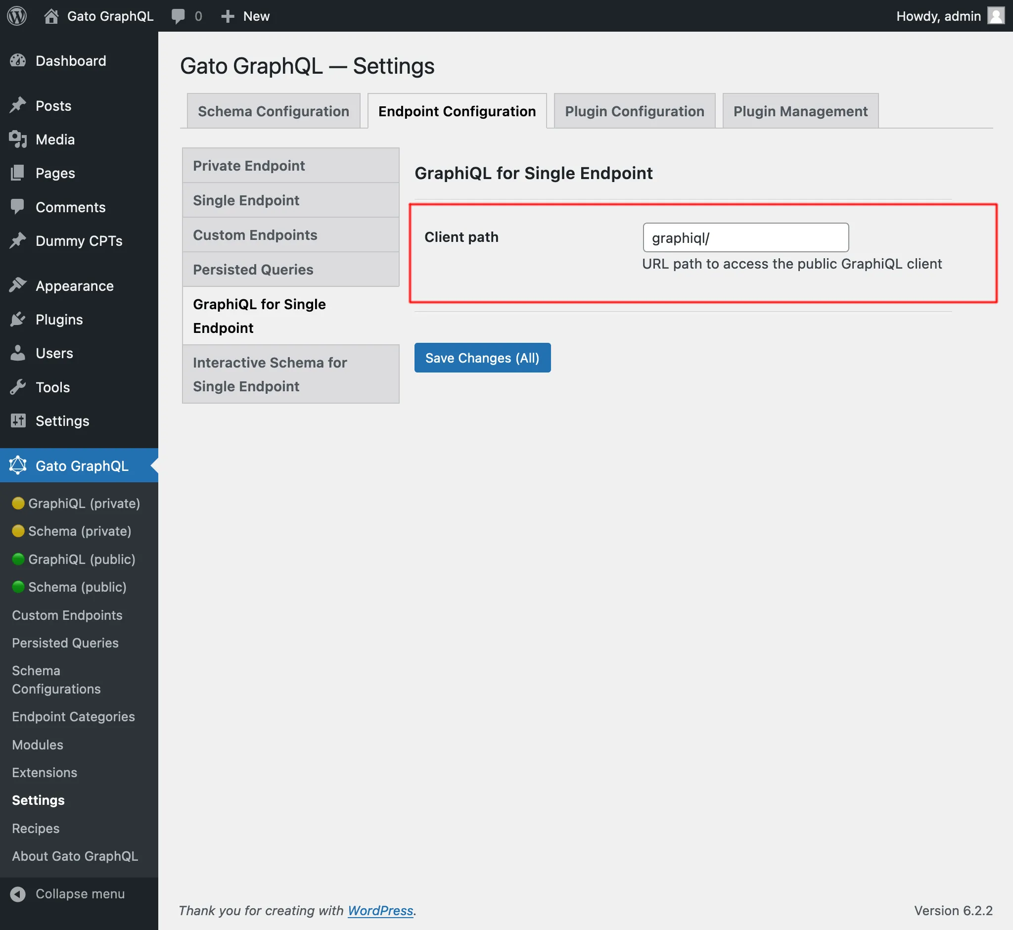 Pad naar de GraphiQL-client