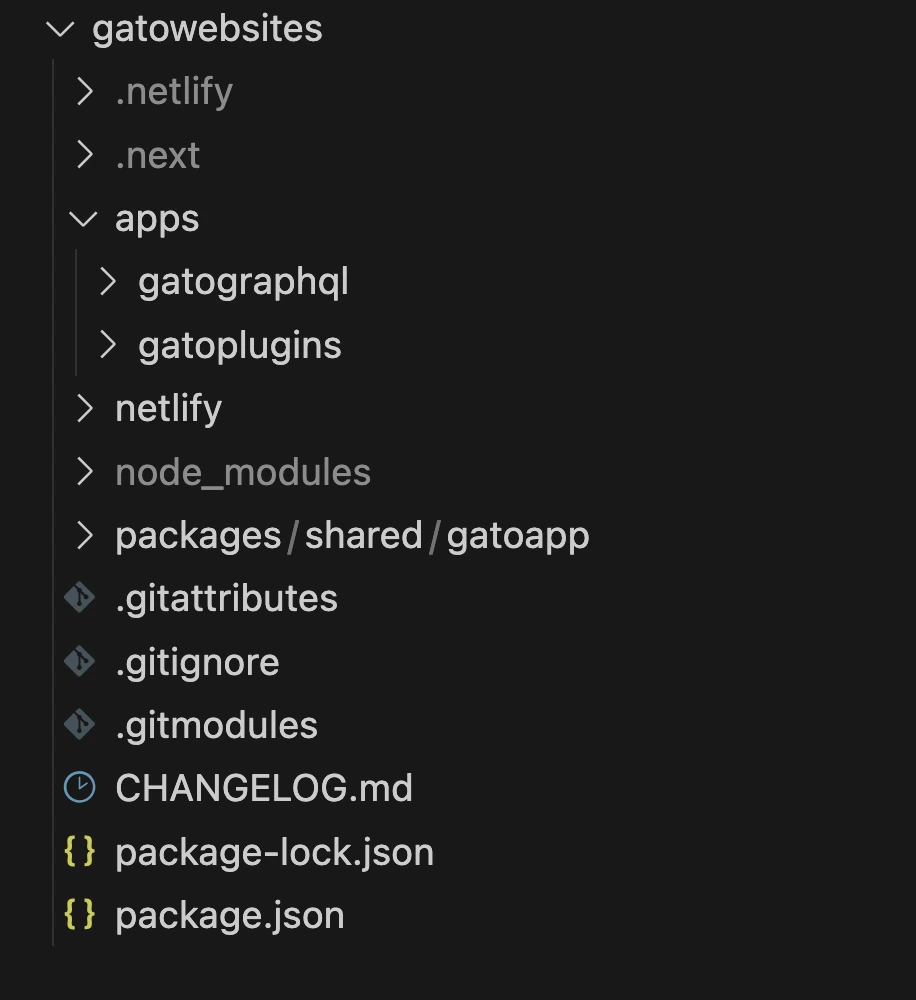 Mijn monorepo-structuur