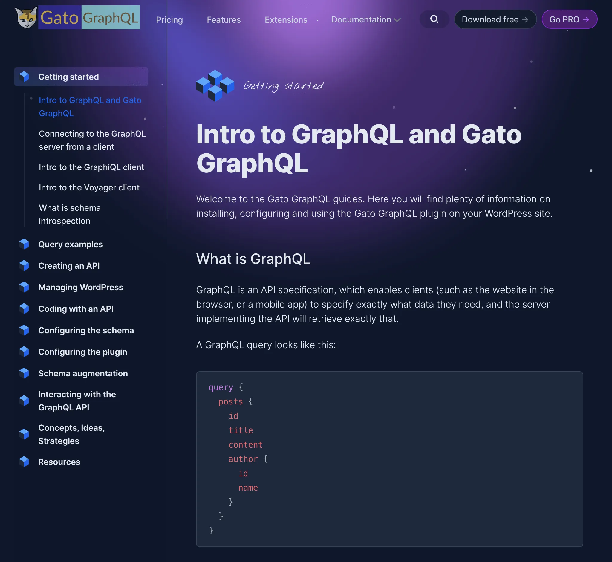 Documentatie op de nieuwe website van Gato GraphQL