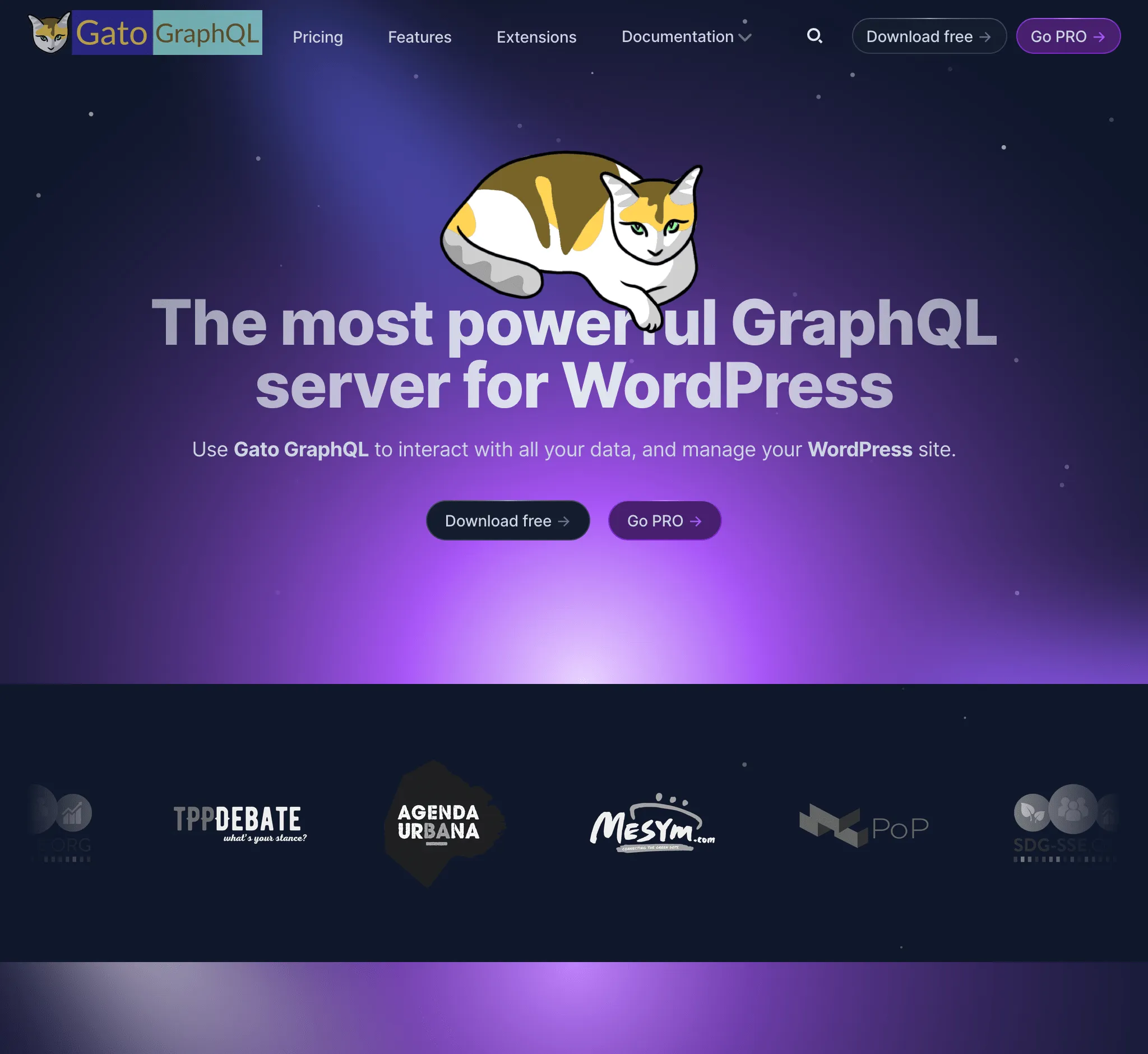De nieuwe website van Gato GraphQL